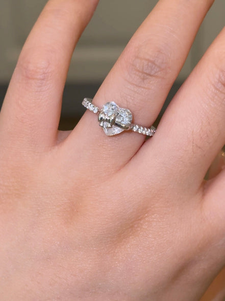 Love Story Heart Silver Ring