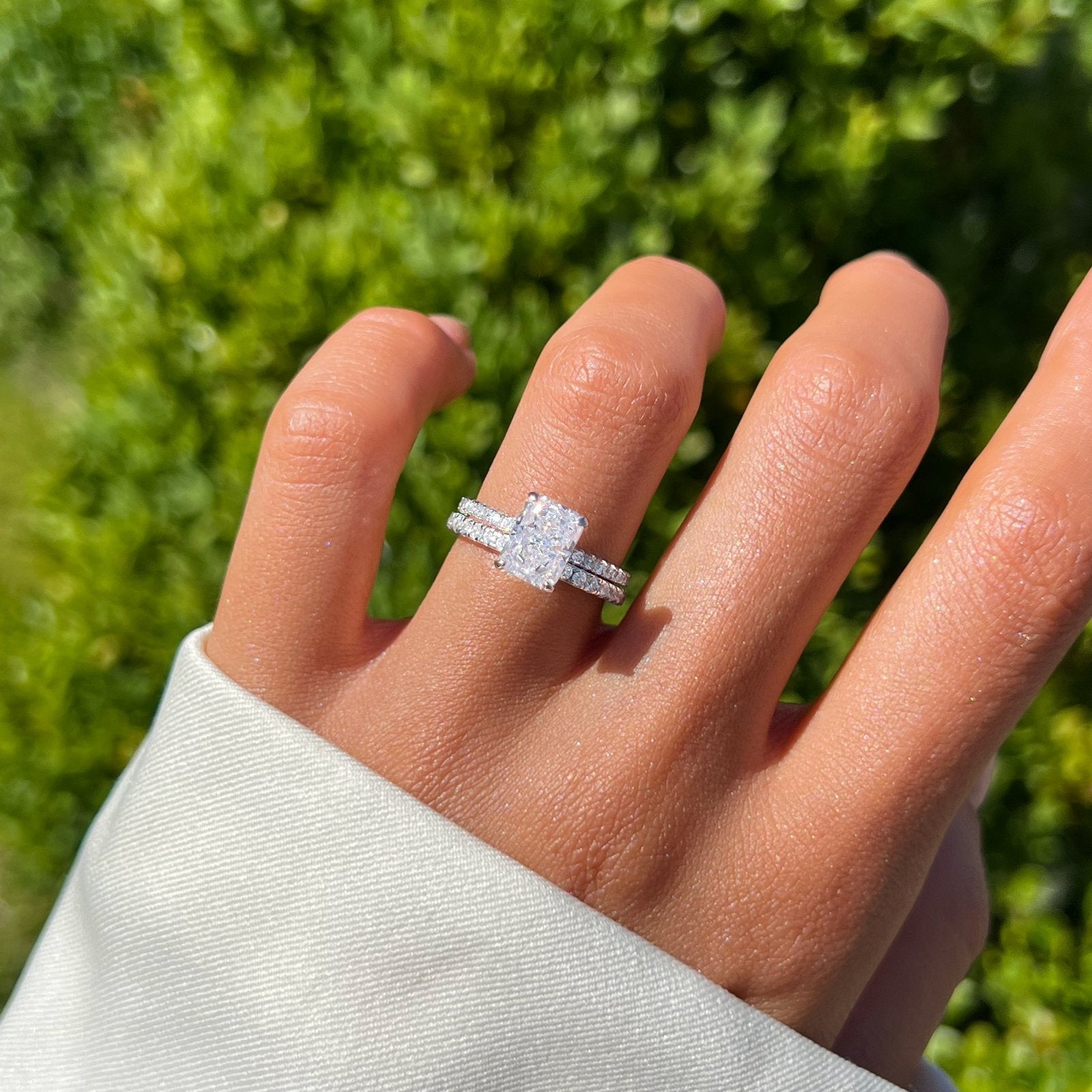 Sterling Silver Mini Surprise Ring Wedding Set