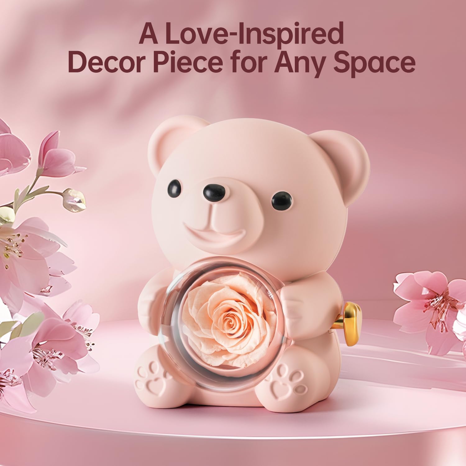 Rose Teddy Bear Jewelry Box