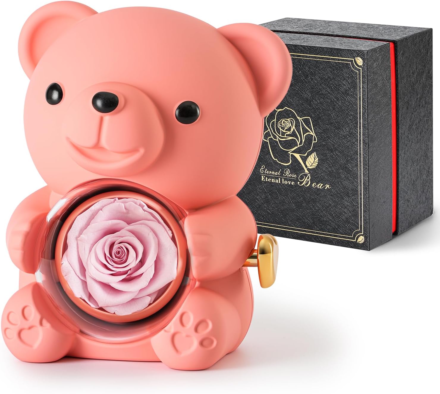 Rose Teddy Bear Jewelry Box