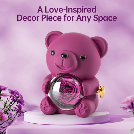 Rose Teddy Bear Jewelry Box