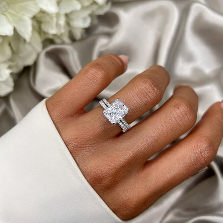 Sterling Silver Radiant Cut Classic Ring