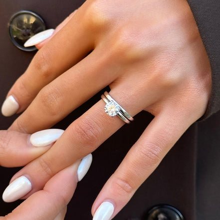 Sterling Silver 1ct Classic engagement Ring