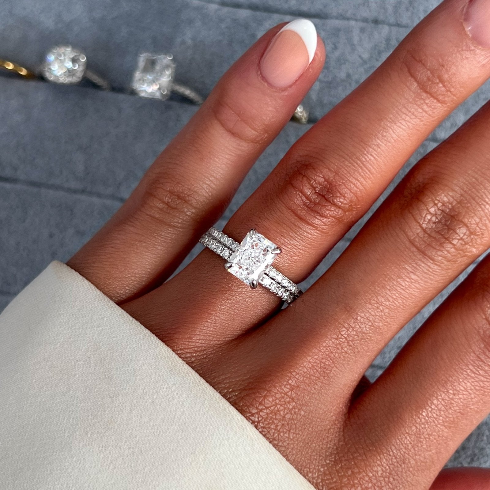 Sterling Silver Mini Surprise Ring Wedding Set