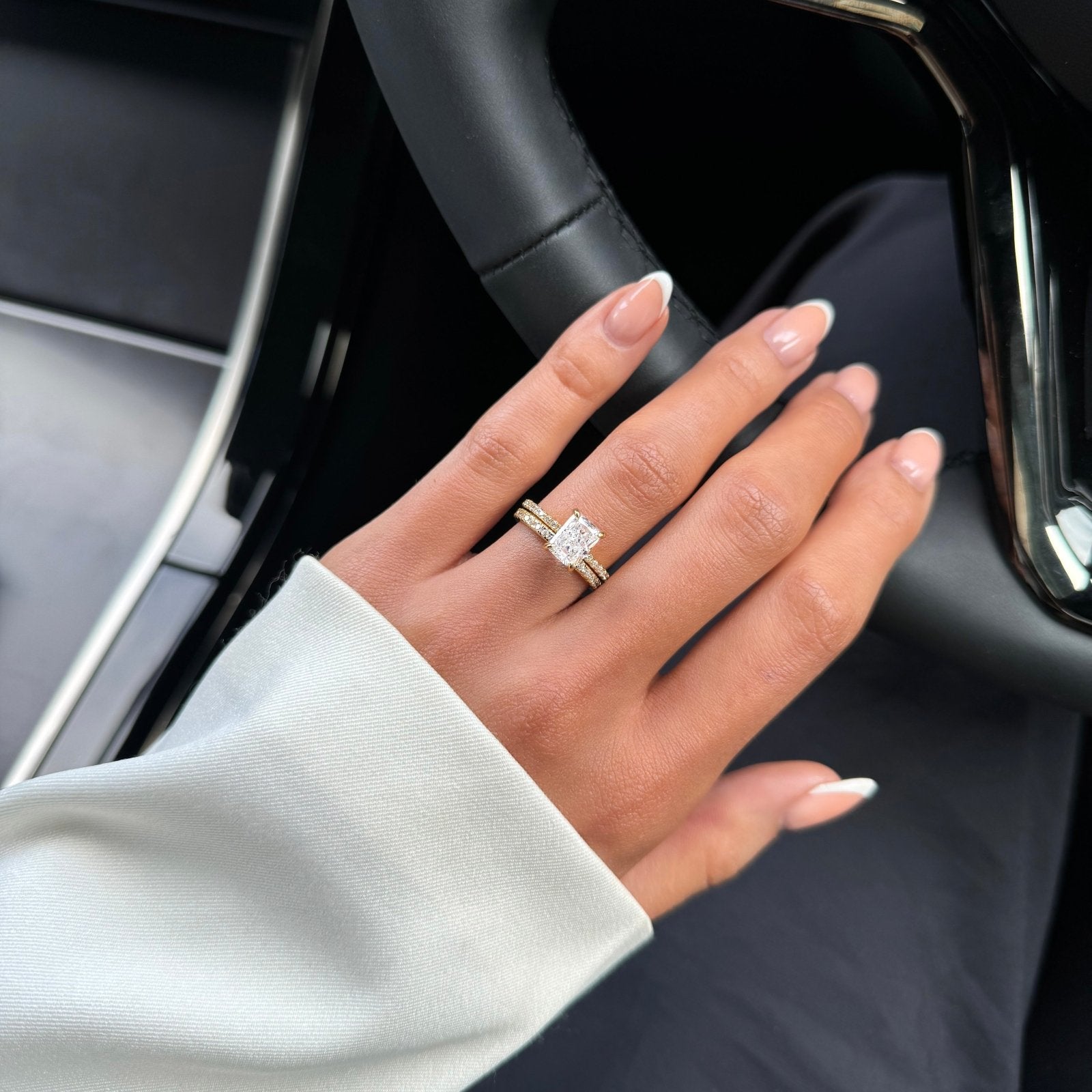Gold Mini Surprise Ring Wedding Set