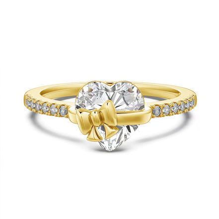 Gold Love Story Heart Ring