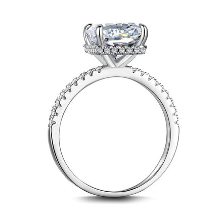 Sterling Silver Radiant Cut Classic Ring