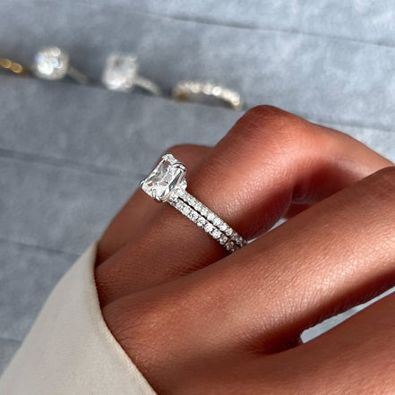 Sterling Silver Mini Surprise Ring Wedding Set