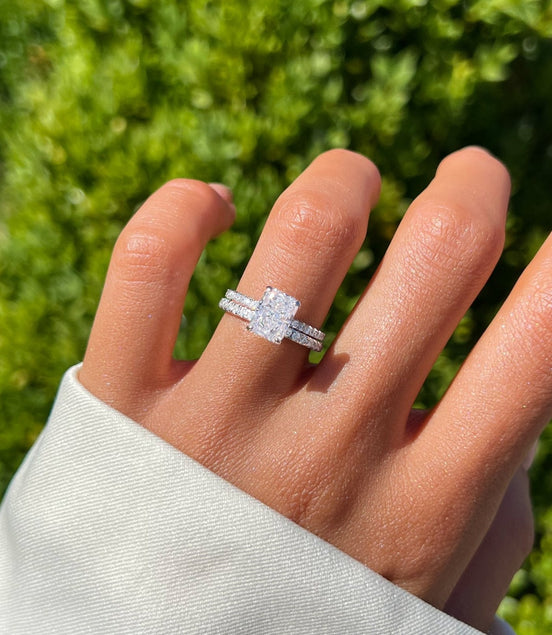 Sterling Silver Mini Surprise Ring Wedding Set