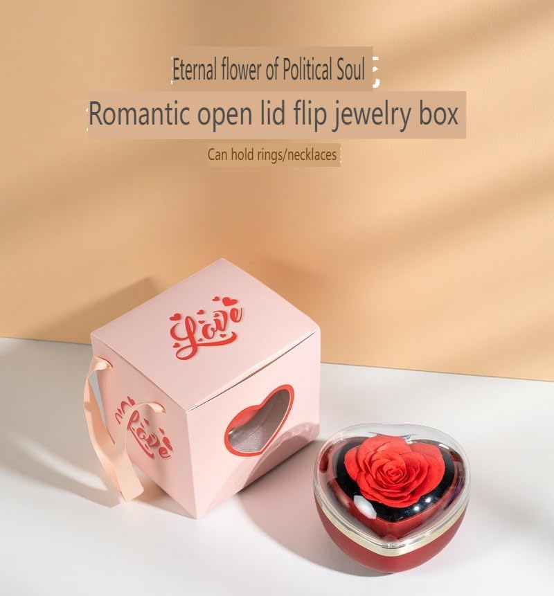 Rose Heart Jewelry Box(Jewelry not included）