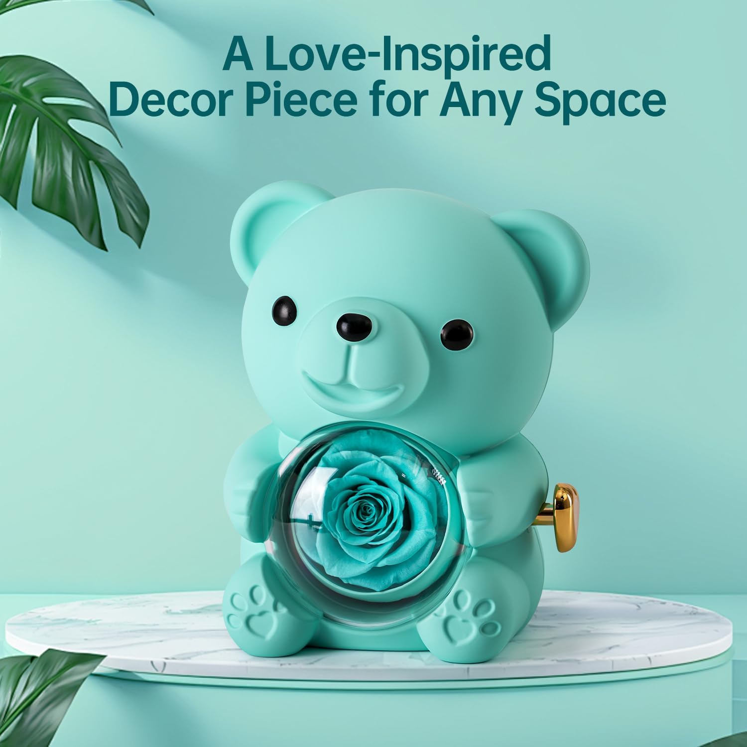 Rose Teddy Bear Jewelry Box