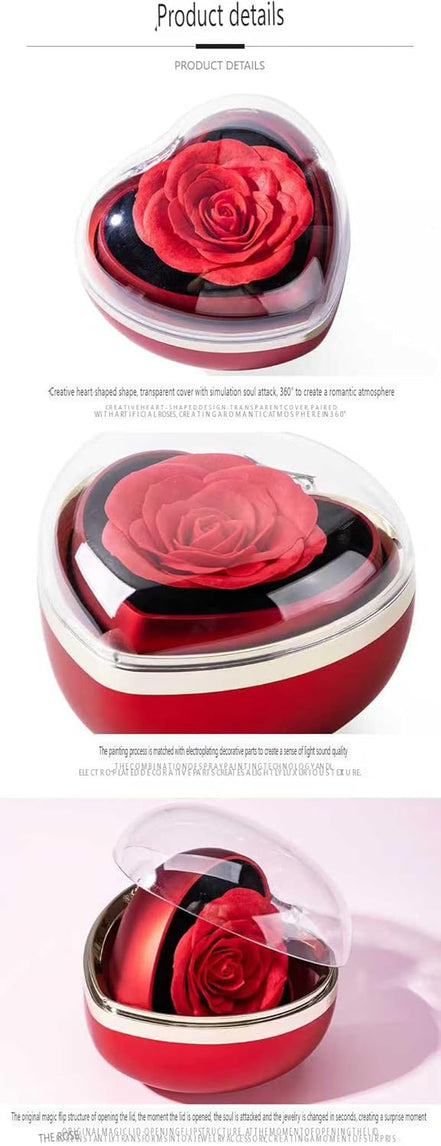 Rose Heart Jewelry Box(Jewelry not included）