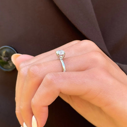 Sterling Silver 1ct Classic engagement Ring