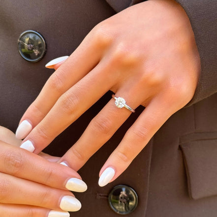 Sterling Silver 1ct Classic engagement Ring