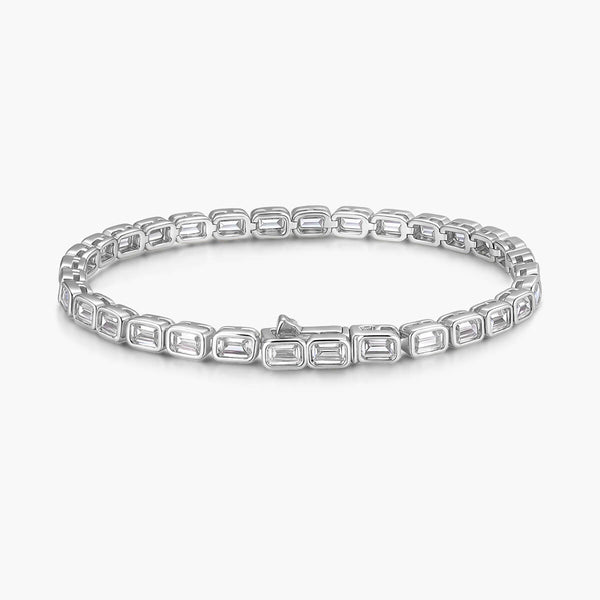 Bezel Emerald Tennis Bracelet