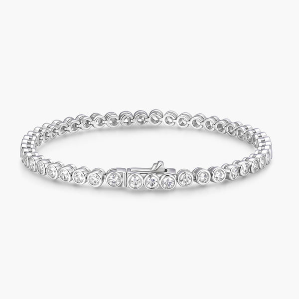 Bezel Round Tennis Bracelet