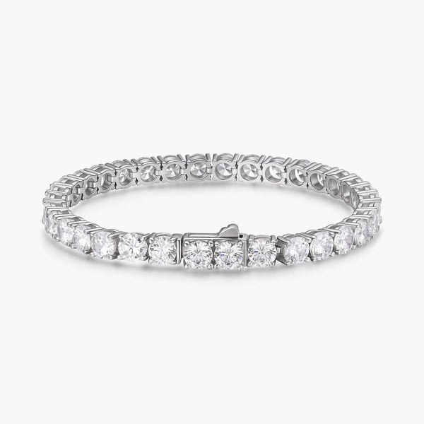 Mens Sterling Silver Tennis Bracelet (4.5mm)