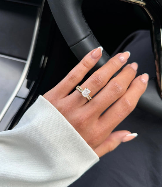 Gold Mini Surprise Ring Wedding Set
