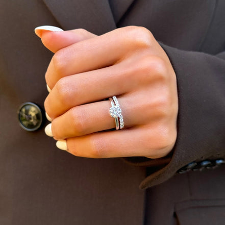 Sterling Silver 1ct Classic engagement Ring