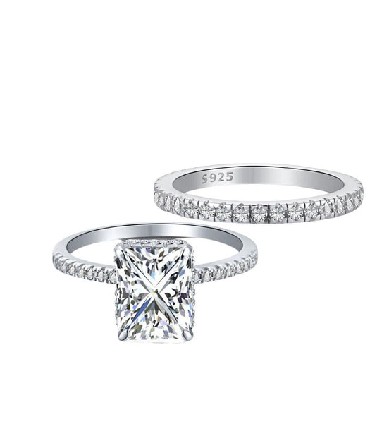 Sterling Silver Surprise Wedding Ring Set