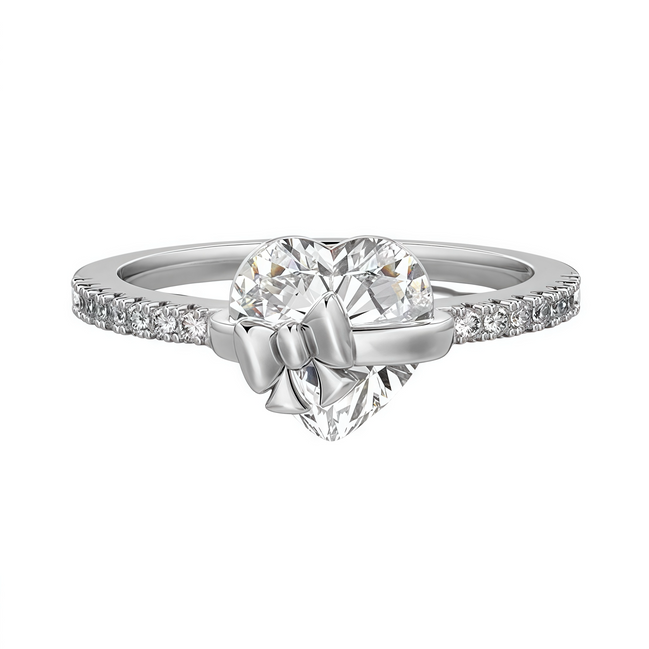 Love Story Heart Silver Ring