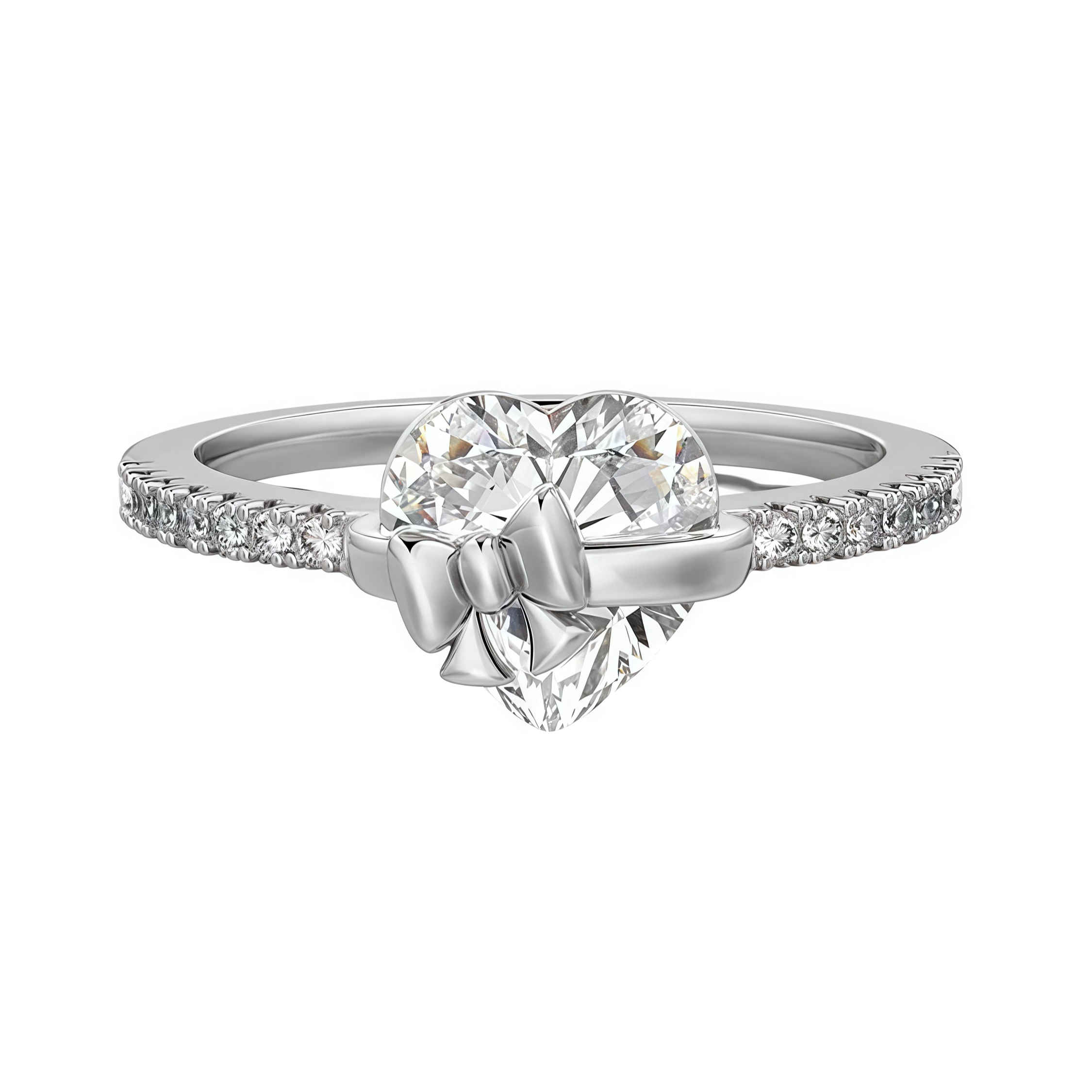 Love Story Heart Silver Ring