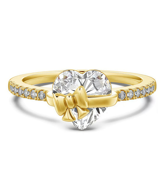 Gold Love Story Heart Ring